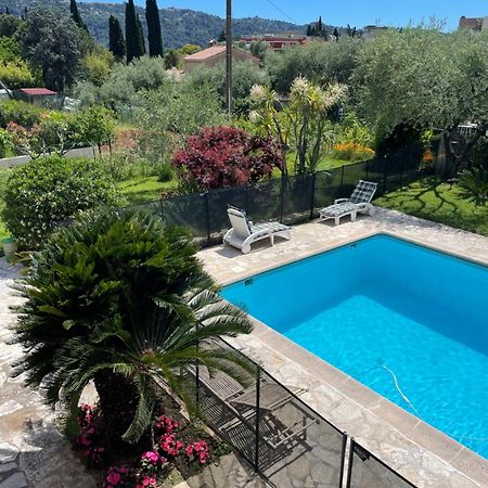 Bas De Villa Avec Acces Piscine Pres De Nice Cannes Monaco Carros Εξωτερικό φωτογραφία