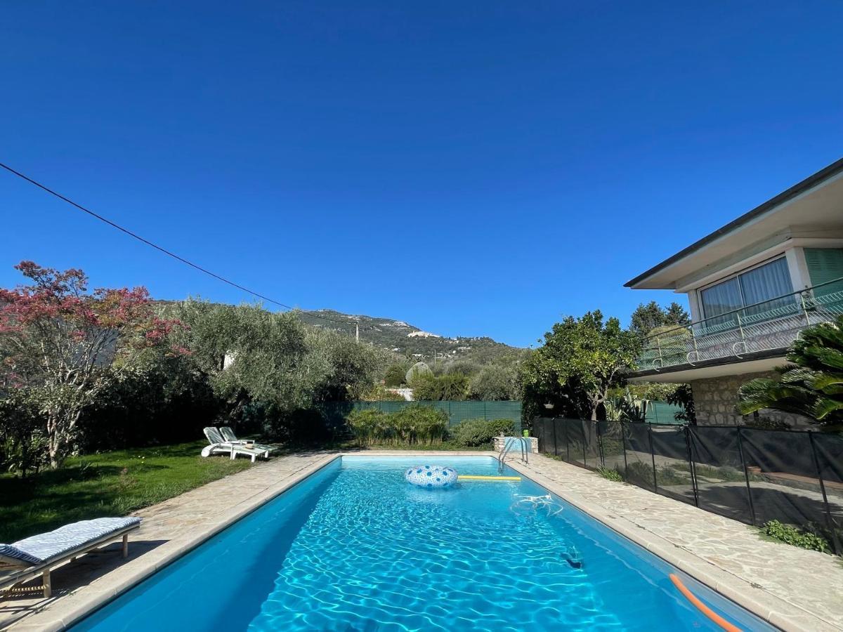 Bas De Villa Avec Acces Piscine Pres De Nice Cannes Monaco Carros Εξωτερικό φωτογραφία