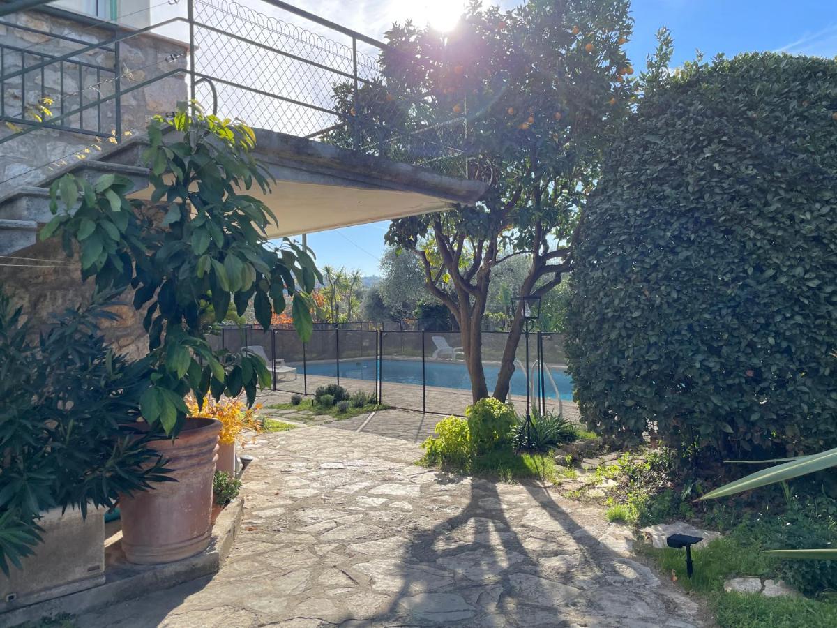 Bas De Villa Avec Acces Piscine Pres De Nice Cannes Monaco Carros Εξωτερικό φωτογραφία
