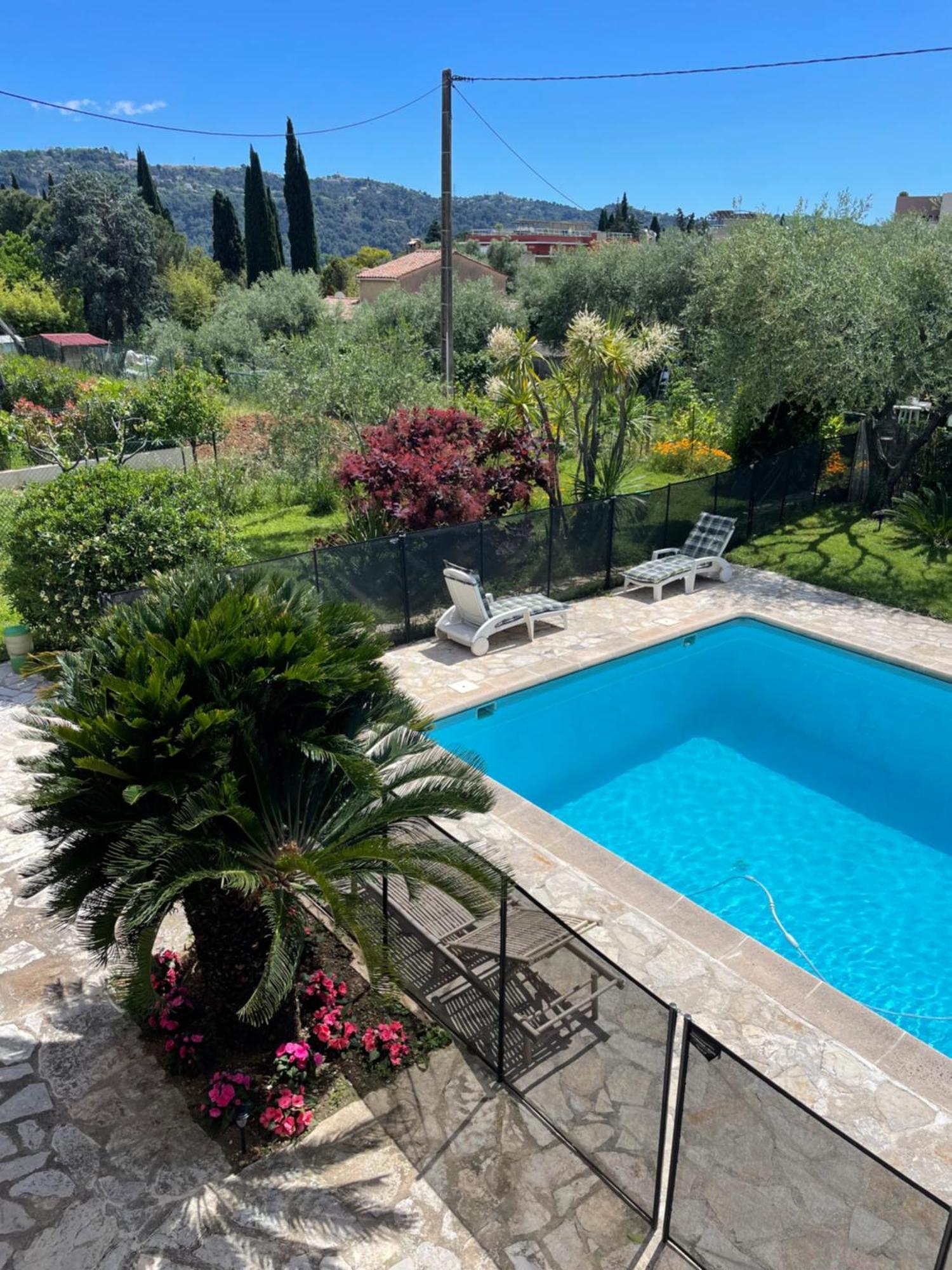 Bas De Villa Avec Acces Piscine Pres De Nice Cannes Monaco Carros Εξωτερικό φωτογραφία